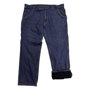 Key‎ Jeans Mens 42x30 Blue Fleece Lined Denim Carpenter Workwear Utility Pants